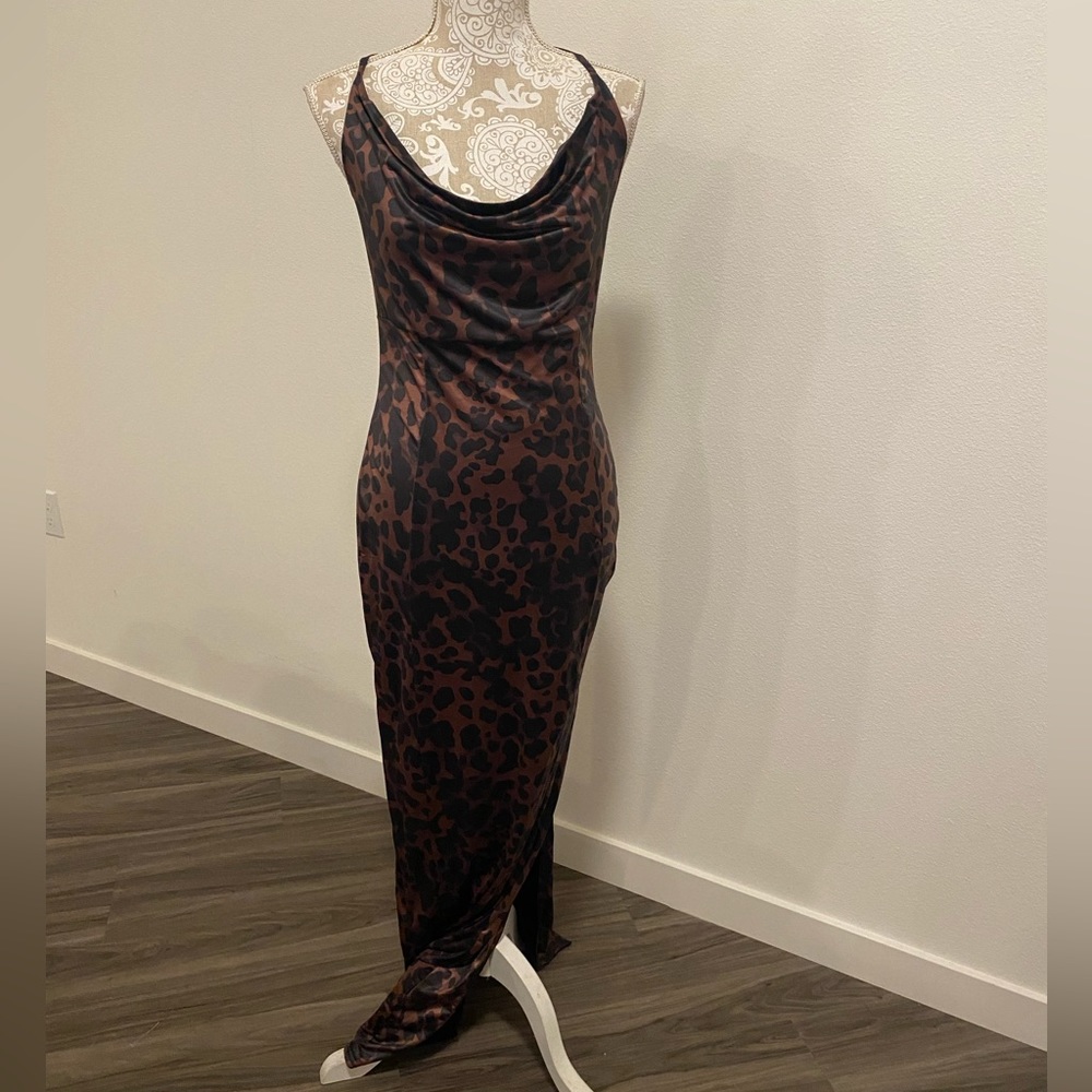 Long leopard dress